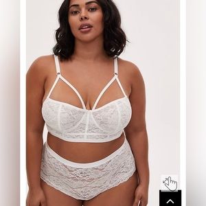 White Lace Bralette and Panty Set